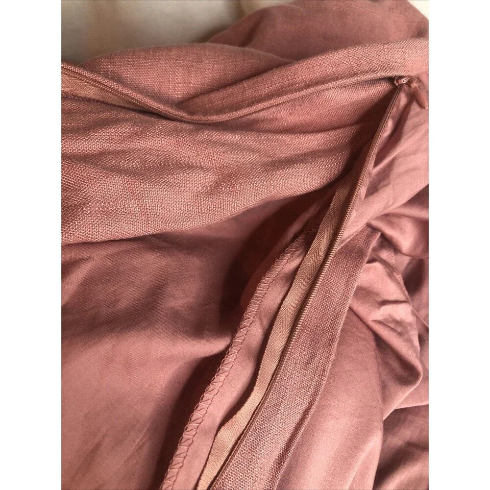 Heavyweight Linen Blend Duvet Cover  - Casaluna KING ROSE NEW!! NO SHAMS - Picture 6 of 11
